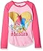Trolls Little Girls' Bestie Long-Sleeved Raglan Tee W. Shirttail, Pink, M-5/6