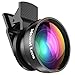 Mozeat Lens 2-in-1 Cellphone Camera Lens Kit, 0.45X Wide Angle and 15X Macro Lens for iPhone Smartphones (Not Fit for Samsung)