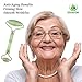 Best Anti-Aging Jade Roller Massager With Green Silicone Cleansing Brush for Face and Neck Rejuvenation and Body Relaxation, 100% Real Natural Jade, Double Roller Balls in Beautiful Handmade Box