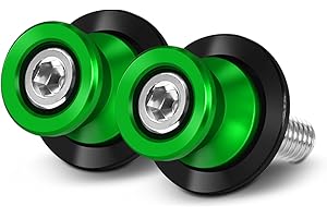 MFGZD MOTORCYCLE ACCESSORIES MFGZD Motorcycle Swing Arm Spools Sliders 10MM CNC Swing Arm Stand Screw Fit For Ninja250 Ninja250L Ninja300 ZX6R ZX10R ZX14R Z750 Z750R Z750S Z1000 Z1000SX and Other Models