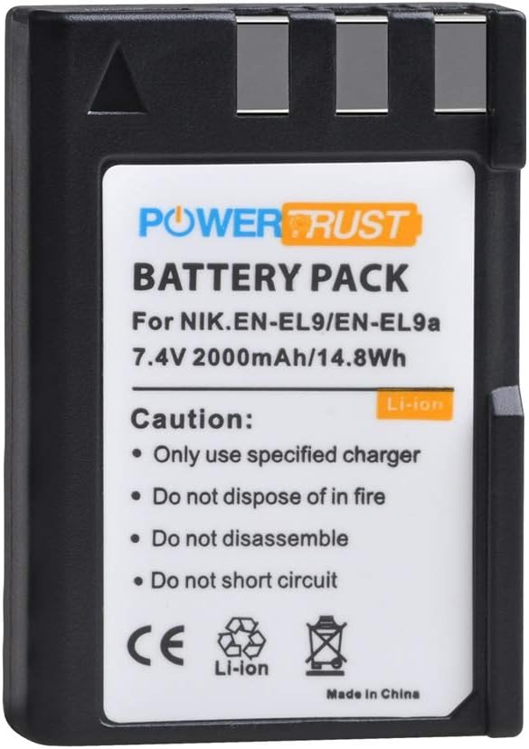 PowerTrust 2Pcs EN-EL9 EN-EL9A Battery and LED Dual Charger for Nikon D5000, D40, D40x, D60, D3000 Camera - Image 5