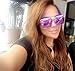 JOJO'S SECRET Oversized Square Sunglasses Metal Frame Flat Top Sunglasses JS009 (Gold/Transparent Red+Gold/Pink, 2.48)