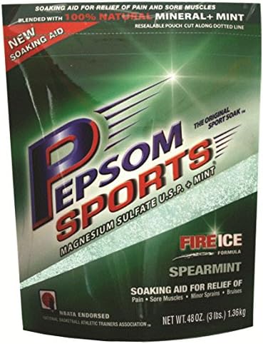 Pepsom Sports Spearmint Epsom Salt 3 Lb (SPECIAL OFFER Pack of 5 + 1 Free)
