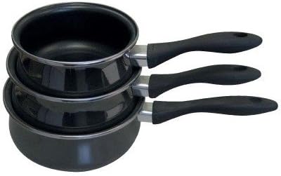 VITRINOR - Lot De 5 Casseroles 3 Poêles Noire Induction A03-Lot 8
