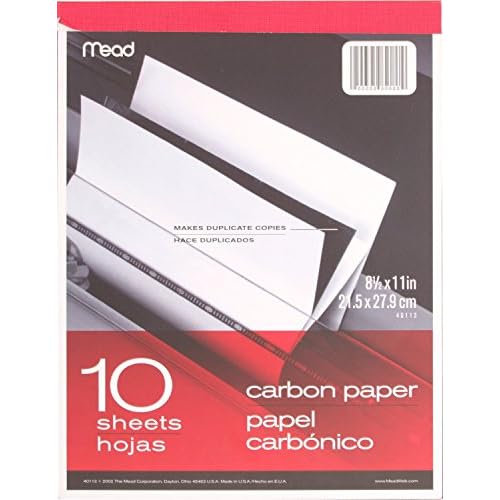 White Carbon Paper 8.5 by 11 Inches Original Version for School Supply