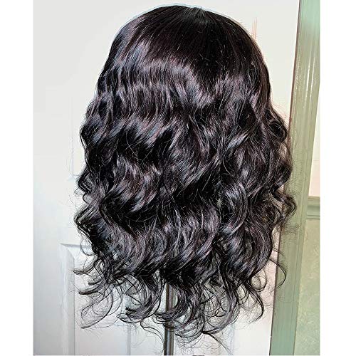 Andrai-Hair-Short-Bob-Lace-Front-Wigs-Glueless-Natural-Wave-Synthetic-Heat-Resistant-Fiber-Hair-Wig-With-Baby-Hair-For-Black-Women-16-Inch-Black-Wavy-Wigs