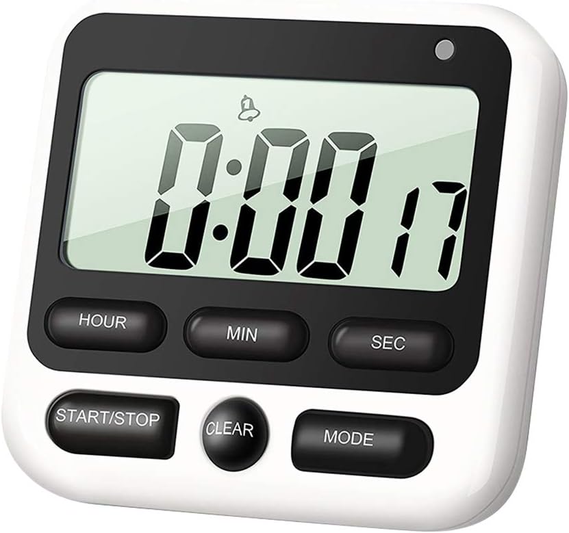 Digital Kitchen Timer for Cooking, Cooking Minute Second Timer Alarm Clock, Large LED Display, Loud Alarm, Magnetic Attaching/Stand, Suit for Cooking Baking Sports Games