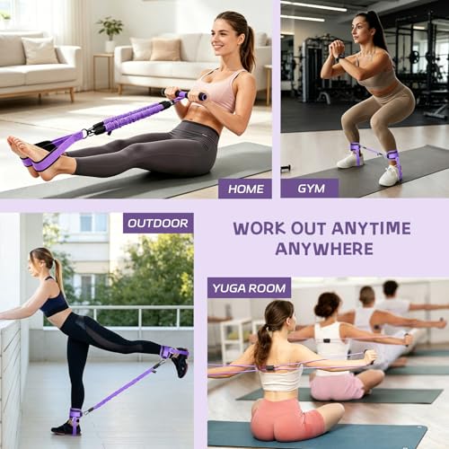 Set of Resistance Bands, Elastic Bands for Pedal and Handles, Ankle Pulleys Gym, Elastic Bands for Figure 8, Fitness Elastic Band for Abs at Home