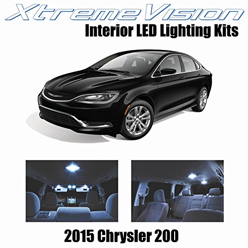 XtremeVision Chrysler 200 2015+ (11 Pieces) Cool White Premium Interior LED Kit Package + Installation Tool