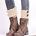 UINKE Winter Warmer Crochet Leg Knit Boot Socks Womens Knit Twist Buttons Boot Socks