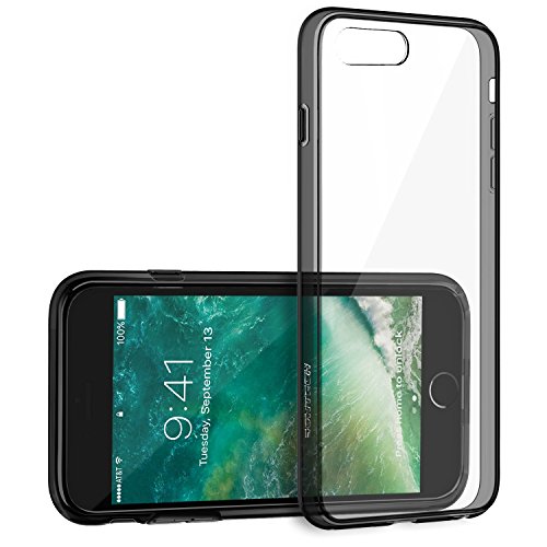iPhone 7 Plus Case, SOWTECH Anti Scratch [Heavy Duty] Gel Bumper Hard Cover Case for iPhone 7 Plus 5.5 Inch (2016) - Black