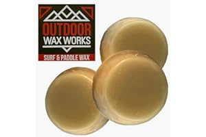Outdoor Wax Works Eco-Friendly Surf Board Wax - Organic Beeswax Surfer Grip Accessories for Skimboard, Bodyboard, Paddle, Lon