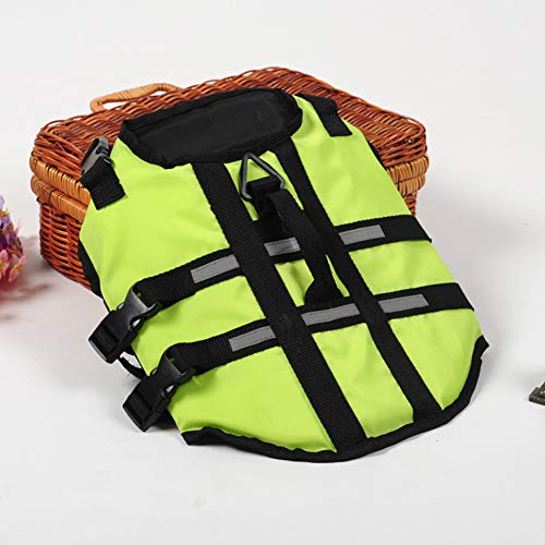 PinShang Pet Dog Breathable Reflective Safety Vest for Surfing Swimming Green L