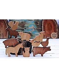 Wooden Set of animal farm, Wooden animal, Wooden toys, Waldorf toys, Waldorf animal toy, Eco-freindly toy, Toys wooden, Wooden puzzle, Christmas toys