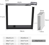 INMOZATA Table Legs Set of 2 Heavy Duty Industrial Square 70cm x 71cm view 3