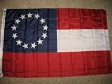 Confederate Stars and Bars 13 States 3x5 Flag (Super Polyester) (Indoor Outdoor)