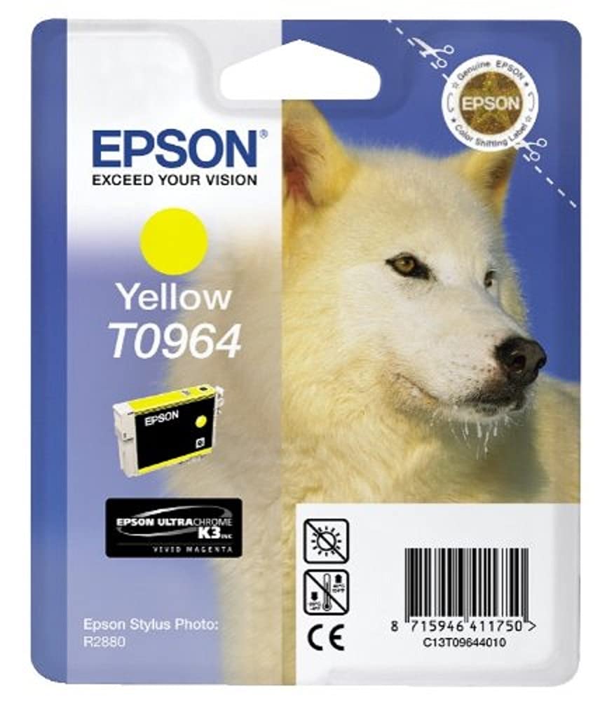 Epson T0965 Husky Genuine Yellow Ink Cartridge, Claria Home Ink