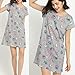 ENJOYNIGHT Women's Sleepwear Cotton Sleep Tee Short Sleeves Print Sleepshirt (X-Large, Cat)