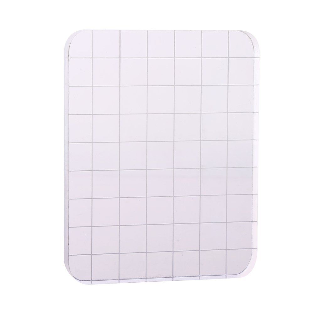 Photo 1 of CCINEE Clear Stamp Block Transparent Acrylic Block with Grid and Grip for Stamping Scrapbooking Craft Making