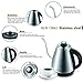 Anbanglin Electric Kettle Gooseneck with Thermometer,Drip Kettle for Coffee,Gooseneck kettle with Quick Boil, Pour Over Coffee Kettle with Stainless Steel, Auto Shut-off, Strix Controller,1L