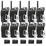 Retevis RT28 Walkie-Talkies with Earpiece Two-Way Radios Long Range Rechargeable FRS Emergency&nbsp;Alarm VOX Handsfree 2 Way Radios Commercial (10 Pack)