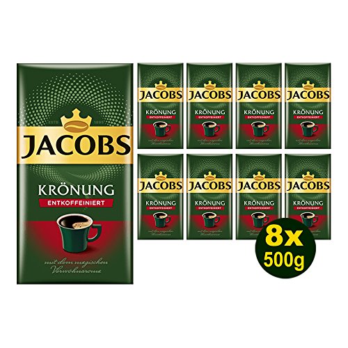 acobs KRÖNUNG gemahlen ENTKOFFEINIERT 8x 500g (4000g) - Jacob's Filterkaffee, Kaffee