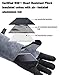 Wanyi 16 Inches 932℉/500℃ Leather Welding Gloves for Extreme Heat Resistance