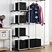 Storage Bins - Collapsible Storage Cube Organizer, Nonwoven Basket Container Fabric Drawers Set of 6, Black 10.5”, Dual Handles