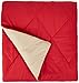 Amazon Basics Reversible Lightweight Microfiber Comforter Blanket, Full/Queen, Red/Khaki