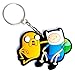 Hot Properties Adventure Time Finn and Jake 3-d Rubber Keychain