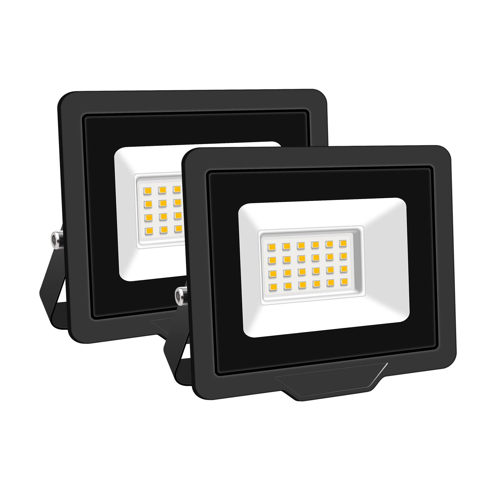 Photo 1 of SKYWORLD 2 Pack LED Flood Lights Outdoor, 20W 2000LM LED Security Flood Light, 4000K Daylight Warm White IP66 Waterproof Lighting Outside for Garden Yard Garages Patio Billboard Playground Stadium