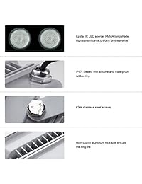univivi Illuminator, 6 LEDs 90 grados Ángulo de visión amplio de 850 nm IR iluminador de infrarrojos para visión nocturna, LED luz infrarroja impermeable para cámara IP, cámara de seguridad CCTV