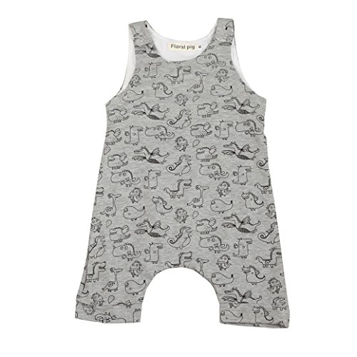 Staron Newborn Baby Boys Costume Dinosaur Print Romper Jumpsuit Clothes Outfits