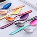 DOBUYOO 8 Pieces 18/10 Dessert Spoons Teaspoons Small Coffee Spoons Espresso Spoons, 5.5 Inch (multicolor)