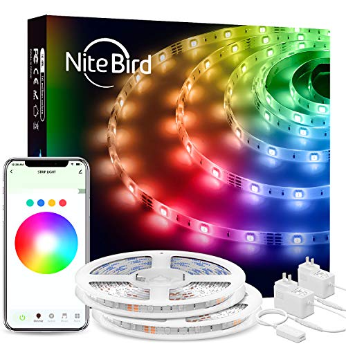 NiteBird 32.8ft Smart LED Strip Lights Work with Alexa Google Home, App