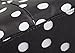 Flowertree Women's Polyester White Polka Dot Black Mini Tote Lunch Bag