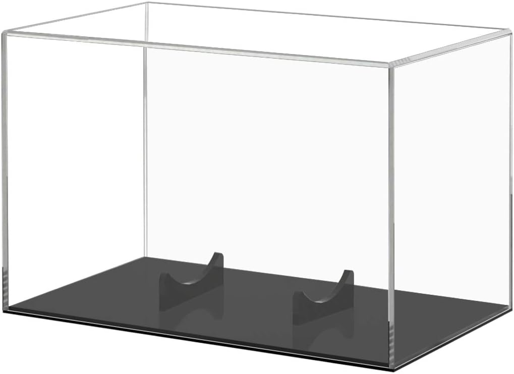 NIUBEE Acrylic Football Display Case, Clear Storage Case with Black Base, Include Support Ball Stand，12.2×7.2×8in : Sports & Outdoors