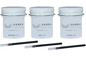 Harpy Motors 1/2oz Touchup Paint Tri Coat Kit with Brushes Compatible with 2016-2018 Honda HR-V NH788P Orchid White Pearl -Color Match Guaranteed