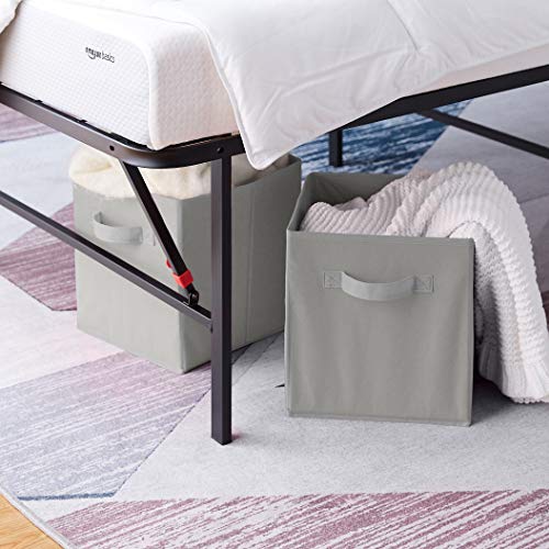Amazon Brand - Solimo Foldable Storage Cubes, Set of 3, Grey 4