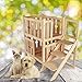 Petsfit Cat Houses for Indoor Cats 2 Story Wooden Dog House for Small Dogs with Stairs (18