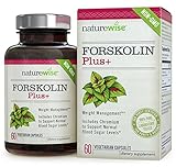NatureWise Pure Forskolin Plus+ for Weight Loss, Includes Chromium for Healthy Blood Sugar Support, 250 mg, 60 Vcaps