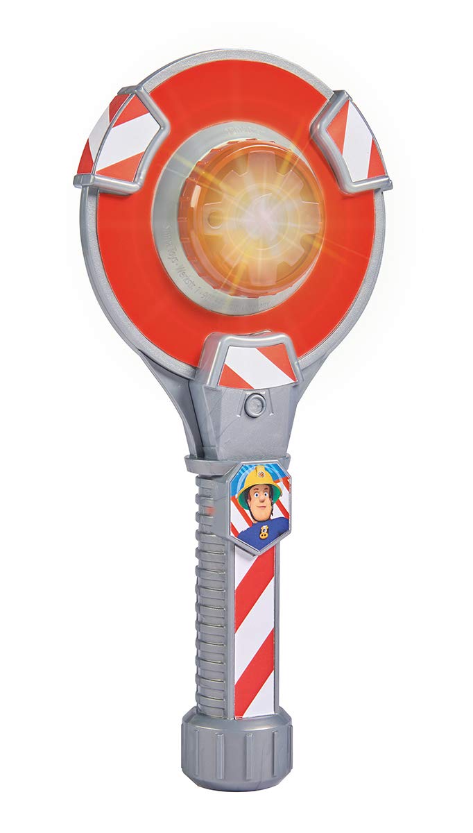 Simba Fireman Sam 109252440 Traffic Trowel with Light Function on Both Sides, 24 cm, from 3 Years