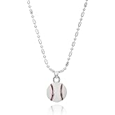 RUOFFETA Sport Ball Necklace for Women, Soccer Baseball Football Basketball Volleyball Jewelry, Athletic Fan Pendant