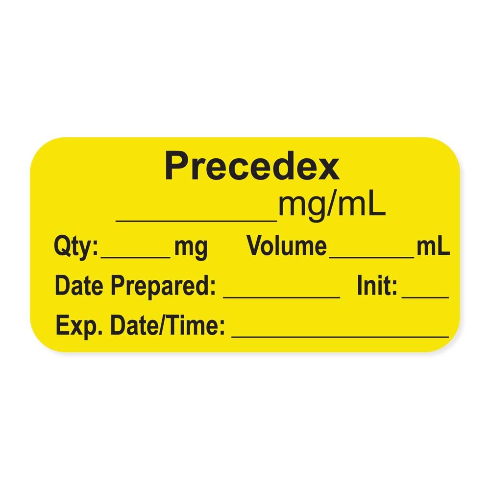 PDC Healthcare LAN224 Anesthesia Label with Exp. Date