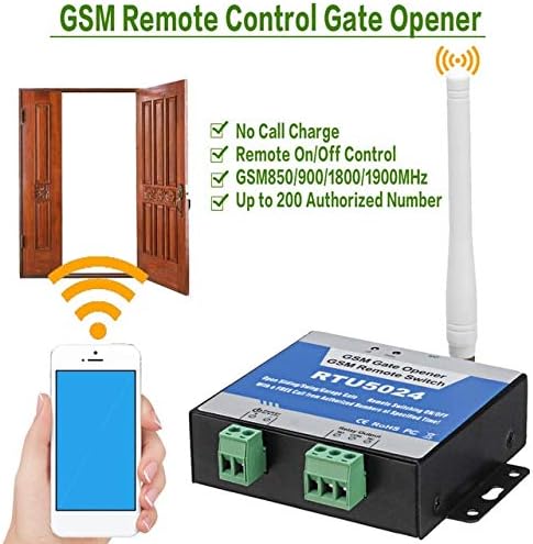 DELAMZ - 2G 3G GSM Gate Opener Relay Switch Phone Wireless Remote Controller Door Access Wireless Opener By Free Call RTU5024/RTU5035