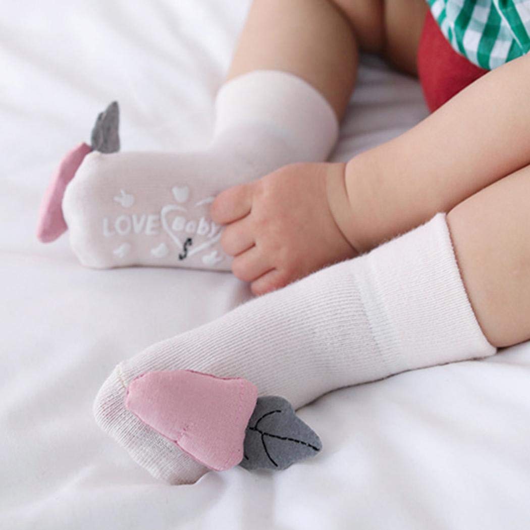 Xixni Baby Casual Soft Breathable Print Fun Design Non-Slip Toddler Socks Floor Socks Gift for 0-18 Months Baby