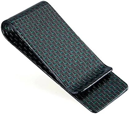 CL Carbonlife(TM) Carbon Fiber Glossy Money Clip Credit Card Business Card Holder Green M