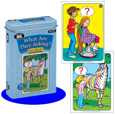 Super Duper Publications What Are They Asking? Fun Deck Flash Cards Educational Learning Resource for Children