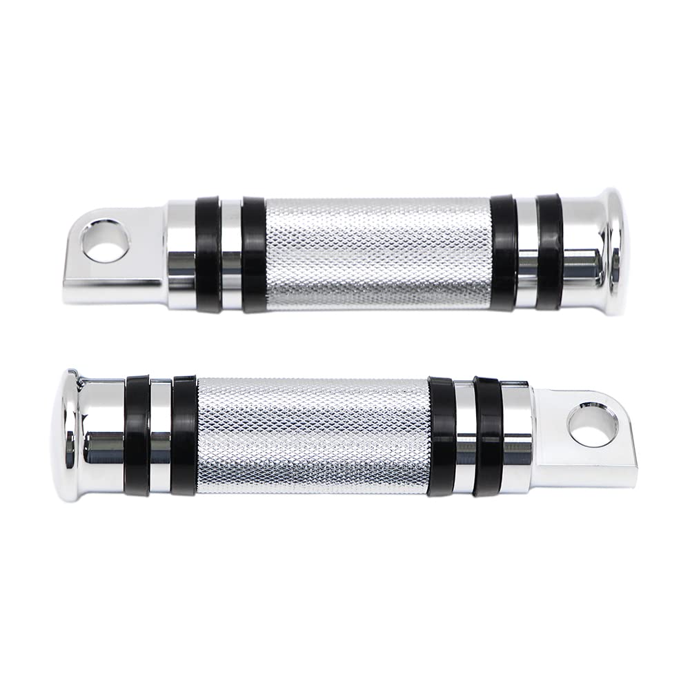 Photo 1 of Dreamseek Motorcycle Foot Pegs Rest Compatible with Harley-Davidson Sportster Dyna Touring Male Mount Footpegs Footrest Pedal (Chrome)