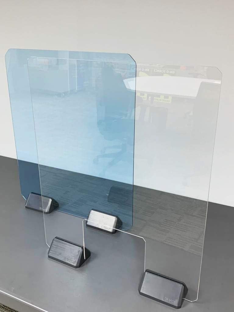 Sneeze Guard for Counter, Reception, Strong Lightweight Table Divider with Open Transaction Window 20" X 24": Kitchen & Dining
